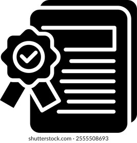 Certificate Icon Element For Design