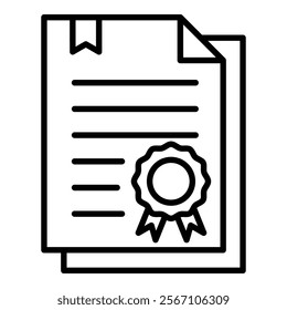 Certificate Icon Element For Design