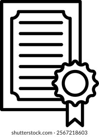 Certificate Icon Element For Design