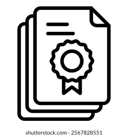 Certificate Icon Element For Design