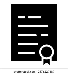 Certificate Icon Element For Design