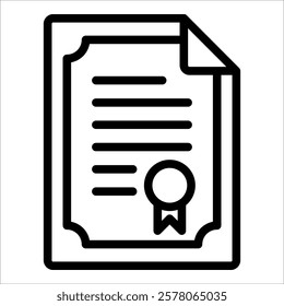 Certificate Icon Element For Design
