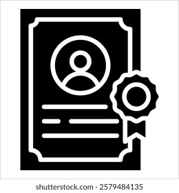 Certificate Icon Element For Design