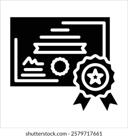 Certificate Icon Element For Design