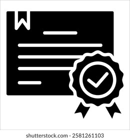 Certificate Icon Element For Design