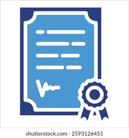 Certificate Icon Element For Design