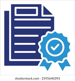 Certificate Icon Element For Design