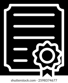 Certificate Icon Element For Design