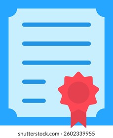 Certificate Icon Element For Design