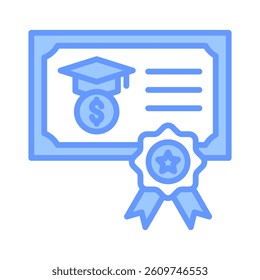 Certificate Icon Element for Design