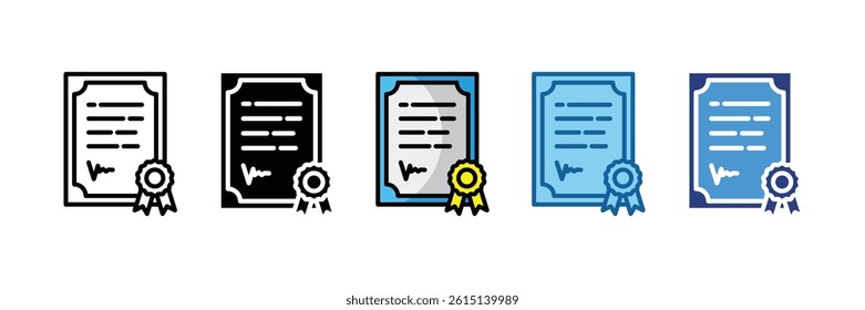 Certificate Icon Element For Design