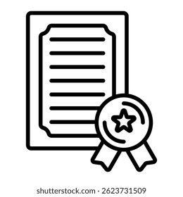Certificate Icon Element For Design
