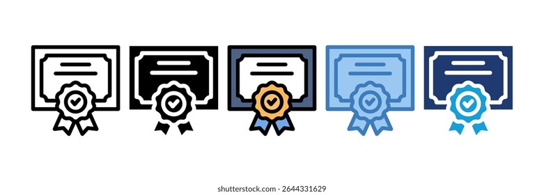 Elemento de icono de certificado para diseño