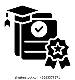 Certificate Icon Element For Design And Vector