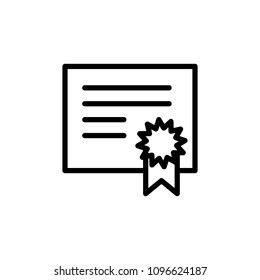 certificate icon. Element of science icon for mobile concept and web apps. Thin line certificate icon can be used for web and mobile on white background