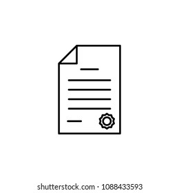 certificate icon. Element of success and awards for mobile concept and web apps. Detailed certificate icon can be used for web and mobile. Premium icon on white background