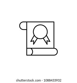 certificate icon. Element of success and awards for mobile concept and web apps. Detailed certificate icon can be used for web and mobile. Premium icon on white background