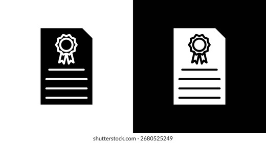 Certificate icon. flat and line style collection.
