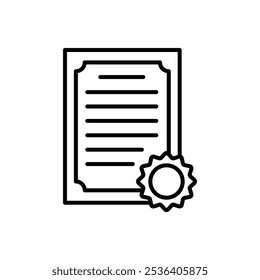 certificate icon Flat logo isolated symbol