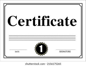 Certificate Icon Flat. Vector illustration