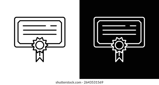 Certificate icon. Graphic Design vector icon. Ui Ux Icons