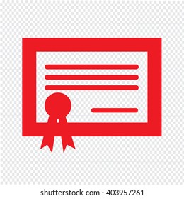certificate icon Illustration design