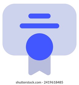 Certificate Icon Illustration for web, app, infographic, etc
