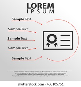 certificate icon. infographics template