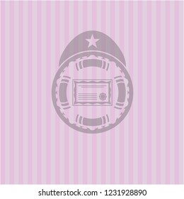 certificate icon inside badge with pink background