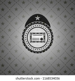 certificate icon inside black badge