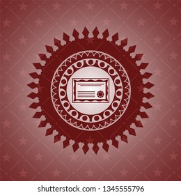 certificate icon inside red emblem