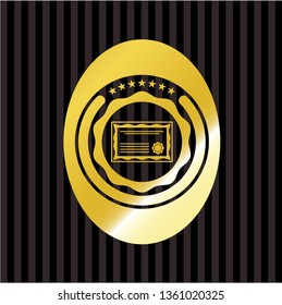 certificate icon inside shiny emblem