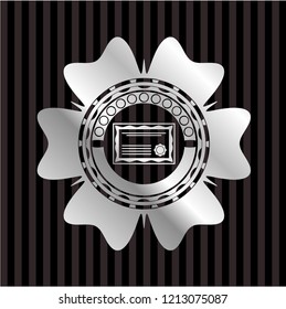 certificate icon inside silver badge