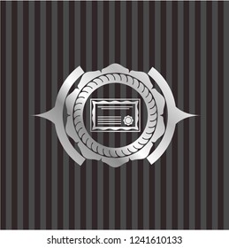 certificate icon inside silver badge