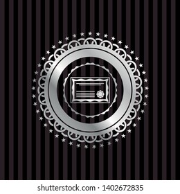 certificate icon inside silver badge