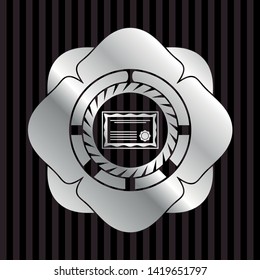 certificate icon inside silver badge