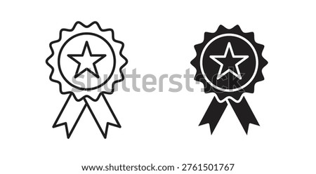 Certificate icon Isolated flat vector in outline collection on white background