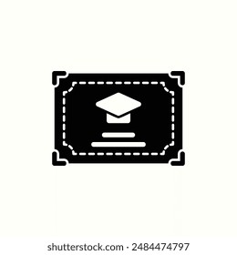 Zertifikatssymbol, isoliertes Symboldesign Zurück zur Schule