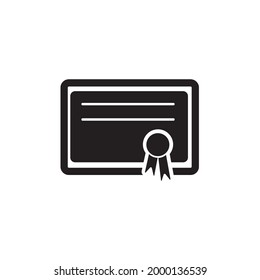 certificate icon isolated on white background. certificate icon thin line outline linear certificate symbol for logo, web, app, UI.