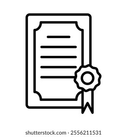 Certificate icon isolated on white background
