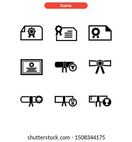 certificate icon isolated sign symbol vector illustration - Collection of high quality black style vector icons
