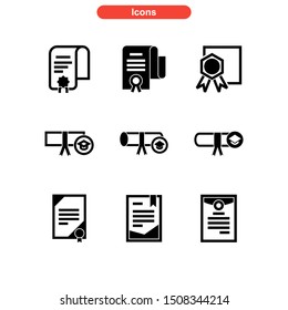 certificate icon isolated sign symbol vector illustration - Collection of high quality black style vector icons
