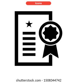 certificate icon isolated sign symbol vector illustration - high quality black style vector icons
