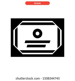 certificate icon isolated sign symbol vector illustration - high quality black style vector icons

