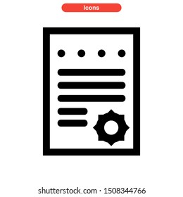 certificate icon isolated sign symbol vector illustration - high quality black style vector icons
