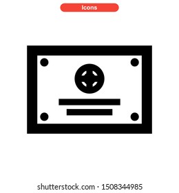 certificate icon isolated sign symbol vector illustration - high quality black style vector icons
