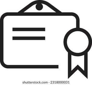 icono de certificado fondo blanco aislado
