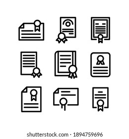 certificate icon or logo isolated sign symbol vector illustration - Collection of high quality black style vector icons

