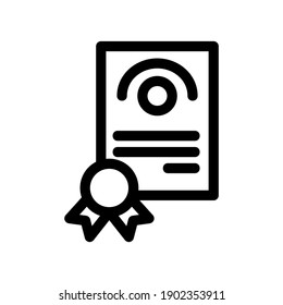 certificate icon or logo isolated sign symbol vector illustration - high quality black style vector icons
