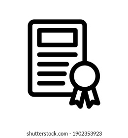 certificate icon or logo isolated sign symbol vector illustration - high quality black style vector icons
